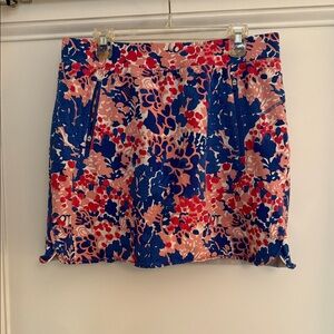 Talbots Pink and Blue Floral Skort